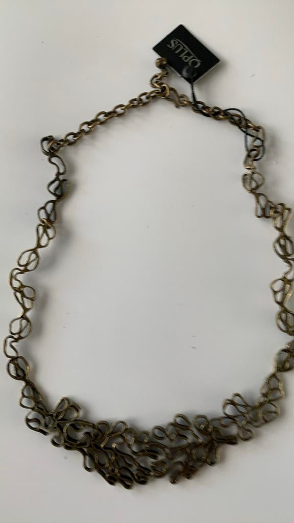 Bronzen collier nieuw, Ophalen of Verzenden, Nieuw, Bruin, Overige materialen