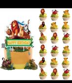 Lion King Taarttopper en Cupcake Toppers - Nieuw, Ophalen of Verzenden, Nieuw, Versiering, Verjaardag