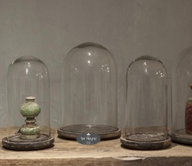 Glazen stolp plateau Large glas houten stoer sober landelijk, Verzenden, Nieuw