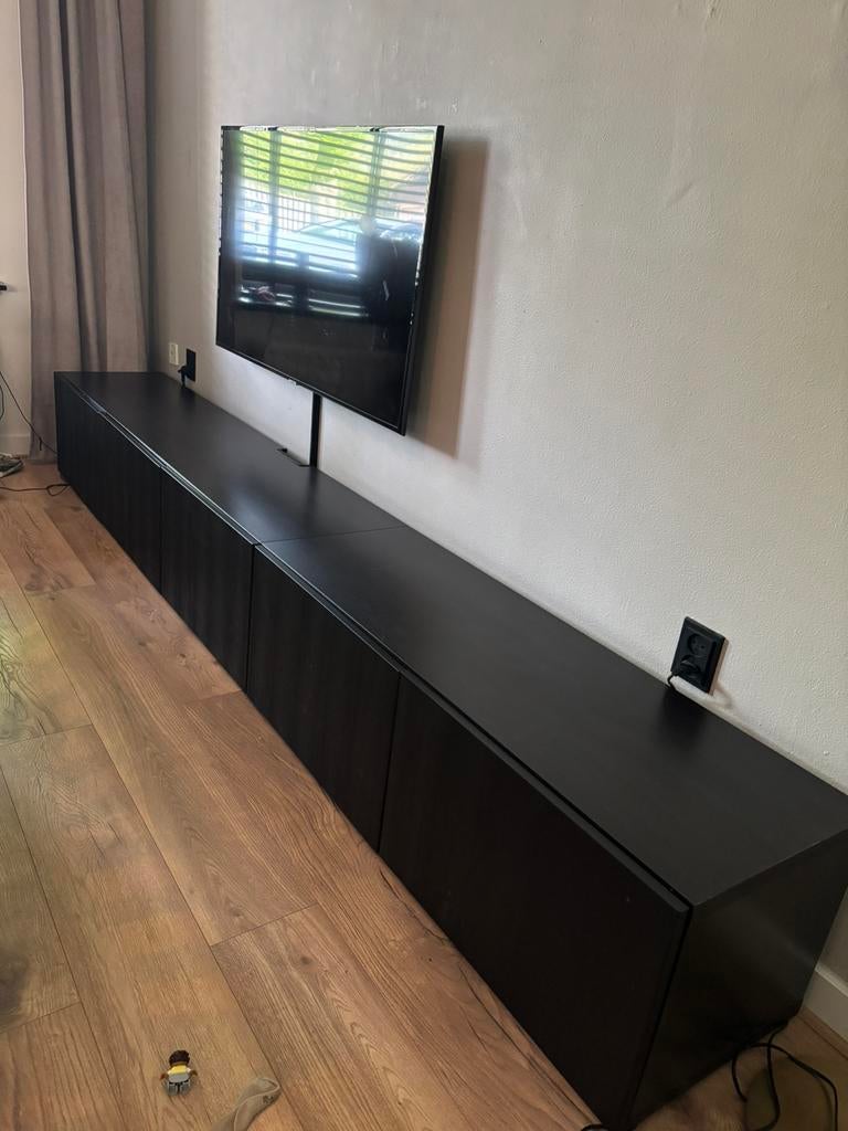 Besta ikea tv meubel, Huis en Inrichting, Kasten | Televisiemeubels, Ophalen, Zo goed als nieuw, 200 cm of meer, Minder dan 100 cm