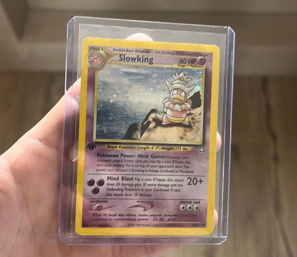 Slowking 14 1st Edition Neo Genesis Pokémon Kaart, Ophalen of Verzenden, Zo goed als nieuw, Losse kaart, Foil