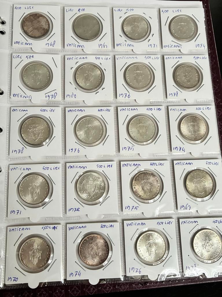 Zilveren 500 Lire munten Vaticaan en San Marino, Ophalen of Verzenden, Zilver