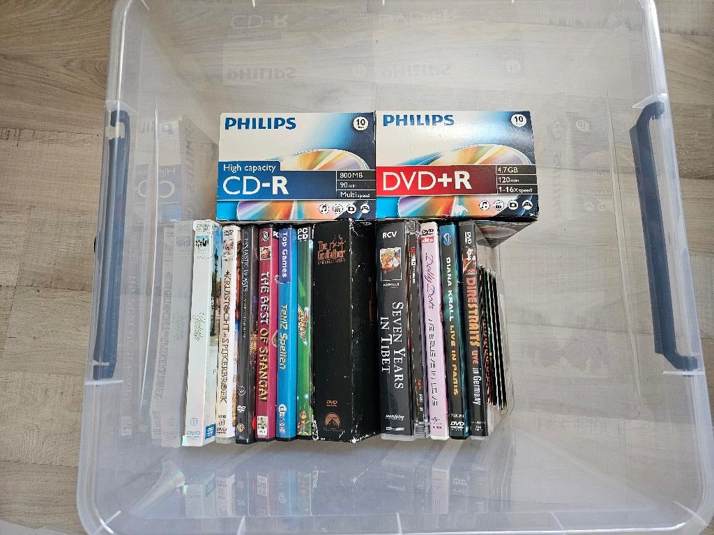 Diverse DVD- CD- VHS- Game- Cd+Dvd-R, Ophalen, Zo goed als nieuw