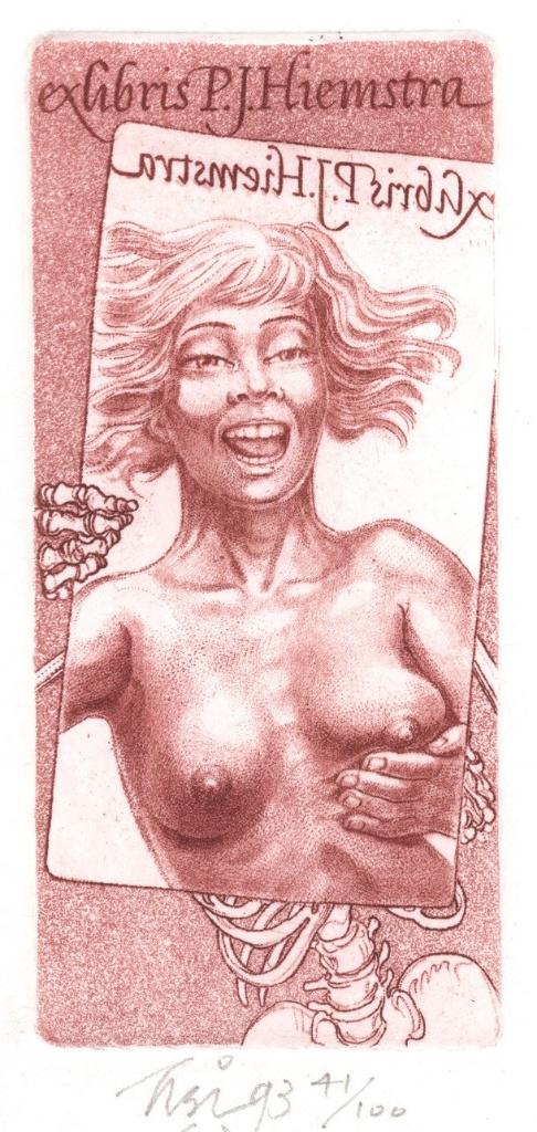 0088 Ex Libris Nederland : Har Siekman, 1993, Antiek en Kunst, Kunst | Etsen en Gravures, Verzenden