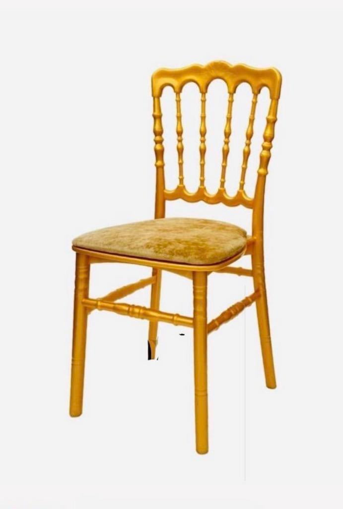 Gouden Napoleon stoelen – 69 stuks – €22,50 p/st |, Huis en Inrichting, Stoelen, Ophalen of Verzenden, Zo goed als nieuw, Kunststof