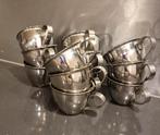 Motta Italy 12 dubbelwandige espressokopjes rvs vintage, Ophalen of Verzenden