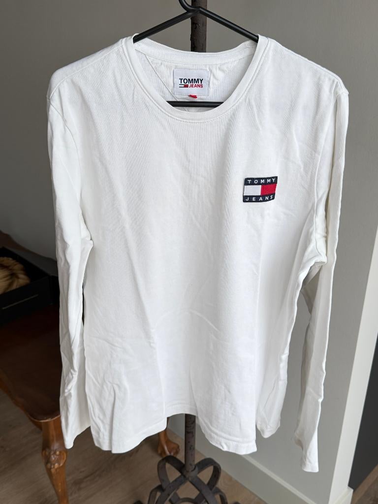 Sweater. Trui. Wit. Tommy Hilfiger. Maat L., Kleding | Heren, Truien en Vesten, Wit, Tommy Hilfiger, Ophalen of Verzenden, Zo goed als nieuw