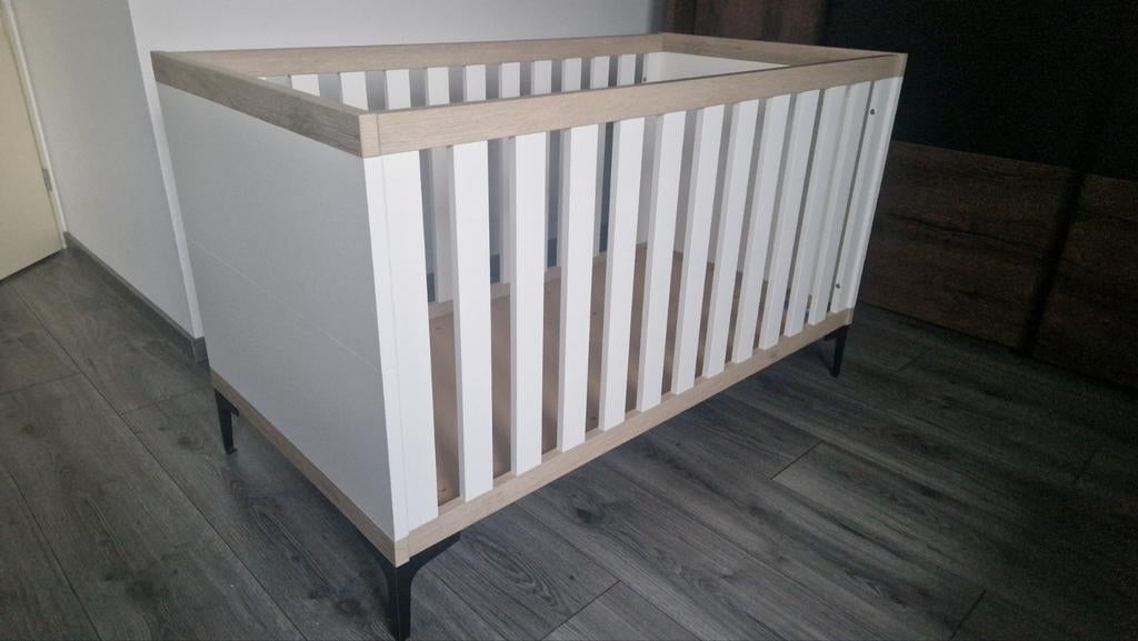 Interbaby Ledikant 70x140 Wit met Puck Matras Tencel HR30, Ophalen, Gebruikt, Ledikant