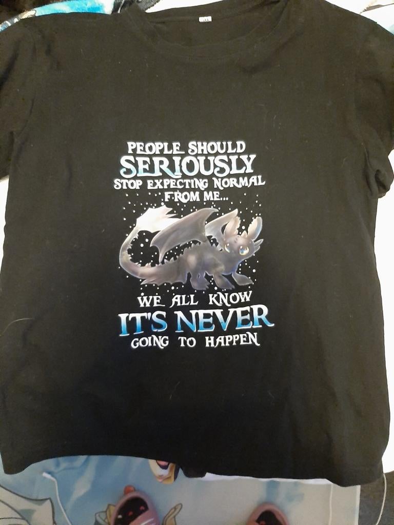 T-shirts met plaatjes en tekst, Kleding | Dames, T-shirts, Zwart, Korte mouw, Gedragen, Ophalen
