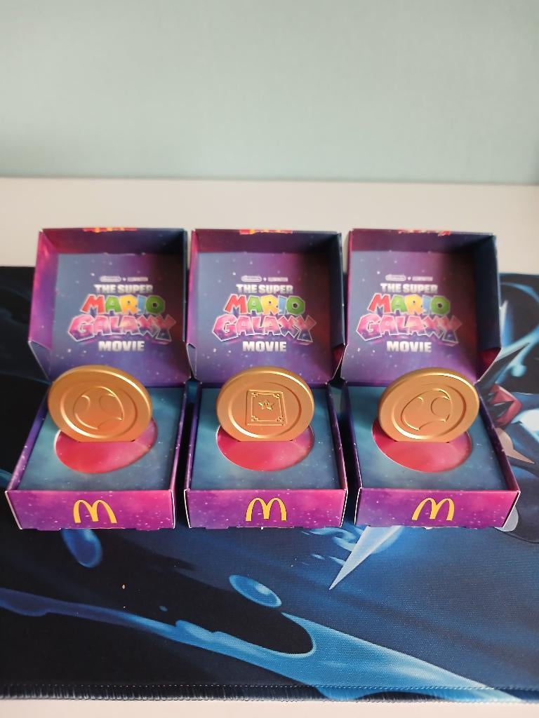 Mario galaxy mc donalds munten, Verzamelen, Poppetjes en Figuurtjes, Ophalen of Verzenden, Nieuw