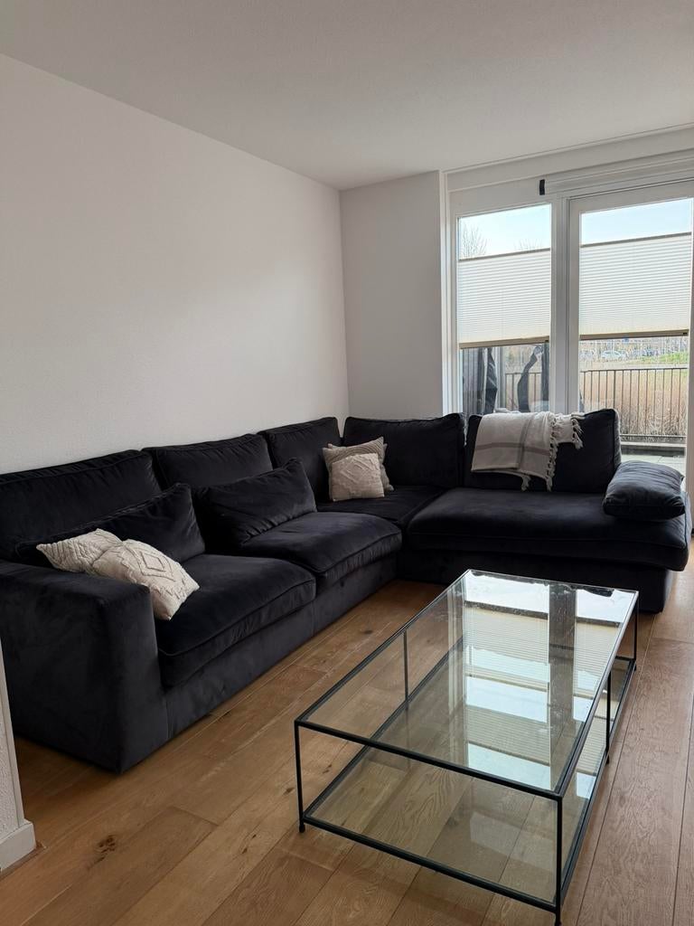 Antraciet bankstel, Ophalen of Verzenden, Zo goed als nieuw