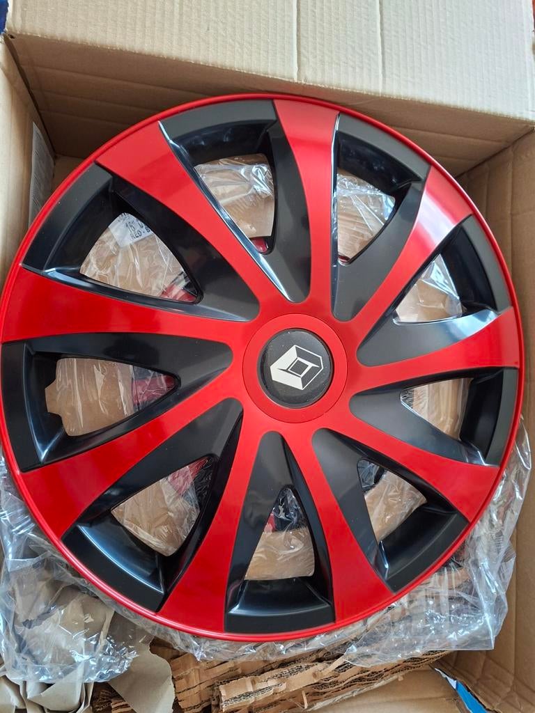 DRACO wieldoppen 16 inch rood/zwart - Zo goed als nieuw, Ophalen of Verzenden, Zo goed als nieuw