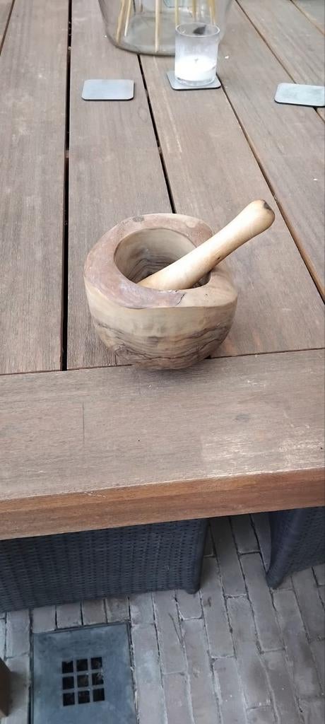 Mooie houten vijzel € 10, Ophalen of Verzenden