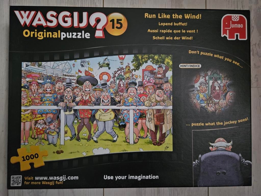 Wasgij Original 15 - Run Like the Wind! 1000 stukjes, Hobby en Vrije tijd, Denksport en Puzzels, Ophalen of Verzenden, 500 t/m 1500 stukjes
