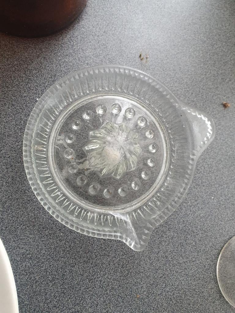 Vintage glazen citruspers, Huis en Inrichting, Keuken | Keukenbenodigdheden, Ophalen of Verzenden, Gebruikt