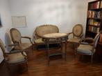 Antieke salonset: tafel, bankje, stoelen, Ophalen