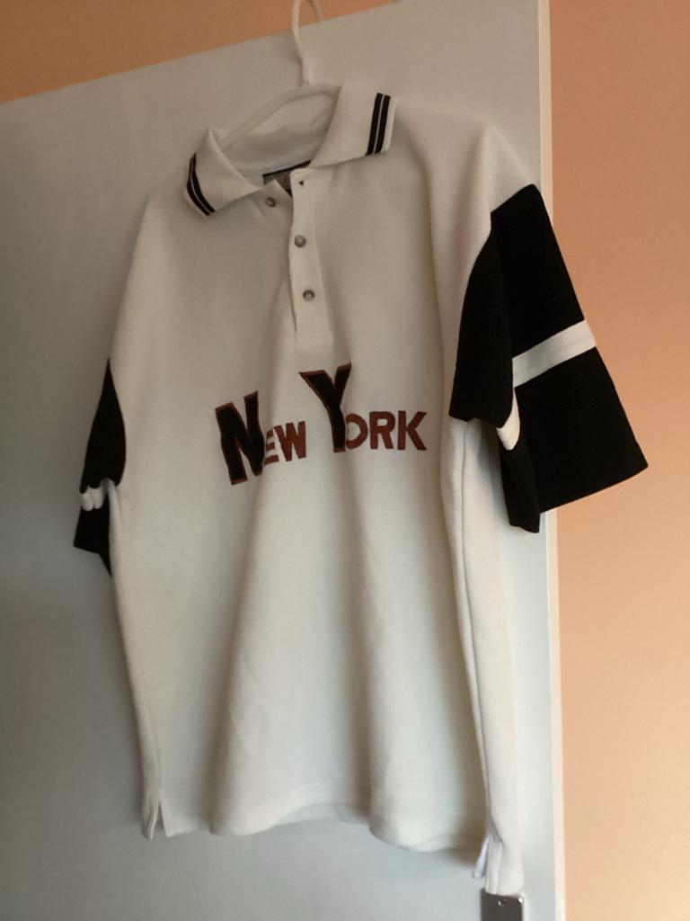 Stijlvol DON ANGELO Shirt met 'New York' Opdruk - Maat L, Ophalen of Verzenden, Zo goed als nieuw, Maat 52/54 (L), Wit