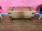Mooie houten dekenkist met metalen accenten, Gebruikt, 50 tot 100 cm, Ophalen of Verzenden, 75 tot 100 cm