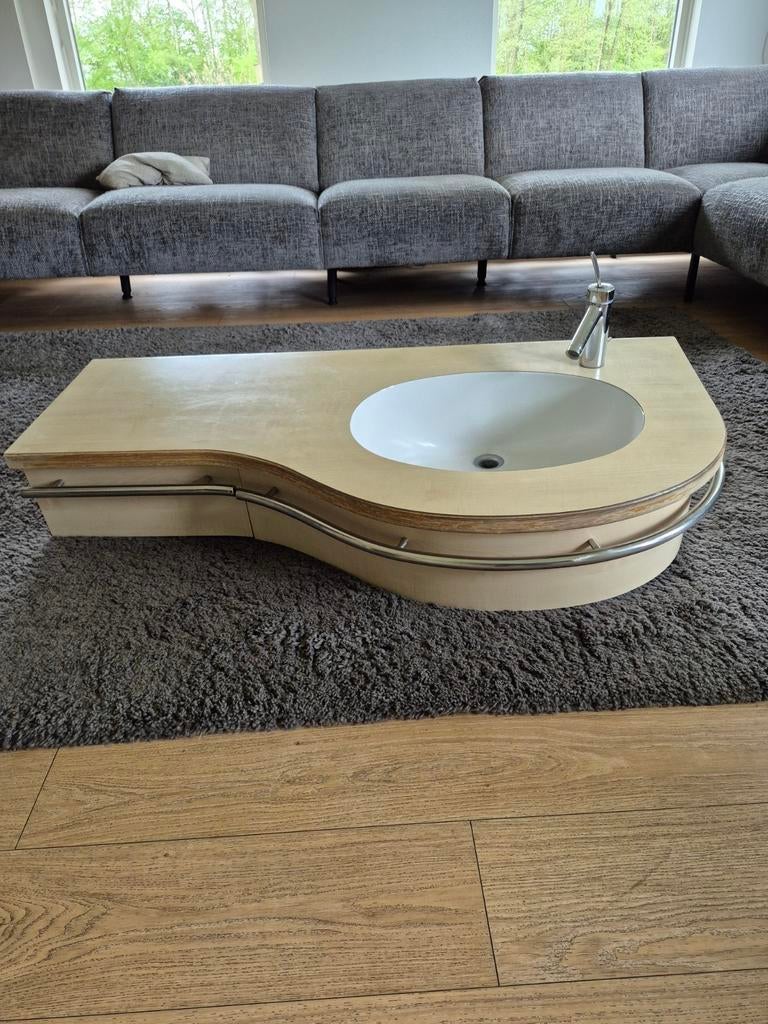 Badkamermeubel met lade en handdoekbeugel, Ophalen