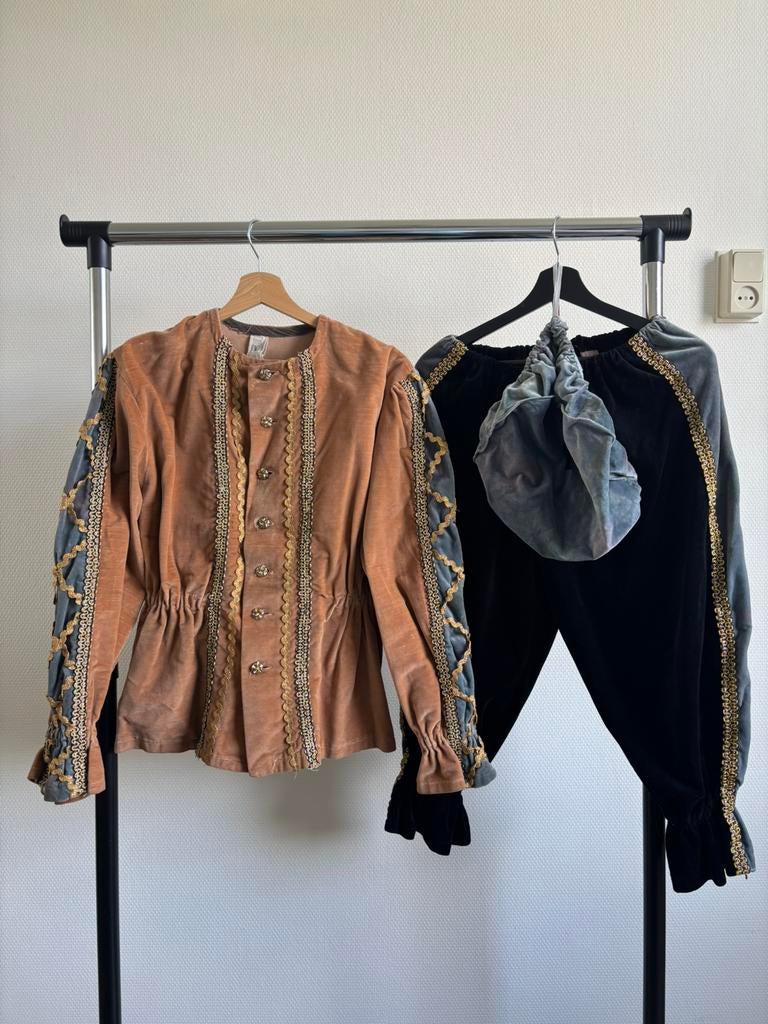 TE KOOP: Handgemaakt pietenpak - maat M, Verzenden, Gebruikt