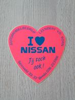 sticker I love NISSAN Jij toch ook! automobielbedrijf, Ophalen of Verzenden, Zo goed als nieuw, Auto of Motor