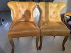 2 Riviera Maison lederen eetkamerstoelen, Ophalen, Twee, Overige kleuren, Leer