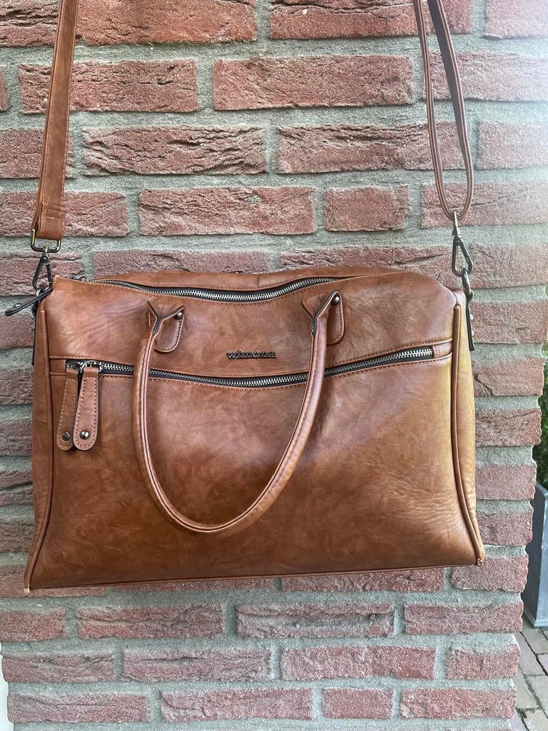 Wimona fabiana cognackleur laptop tas, Sieraden, Tassen en Uiterlijk, Ophalen of Verzenden, Zo goed als nieuw, Overige typen