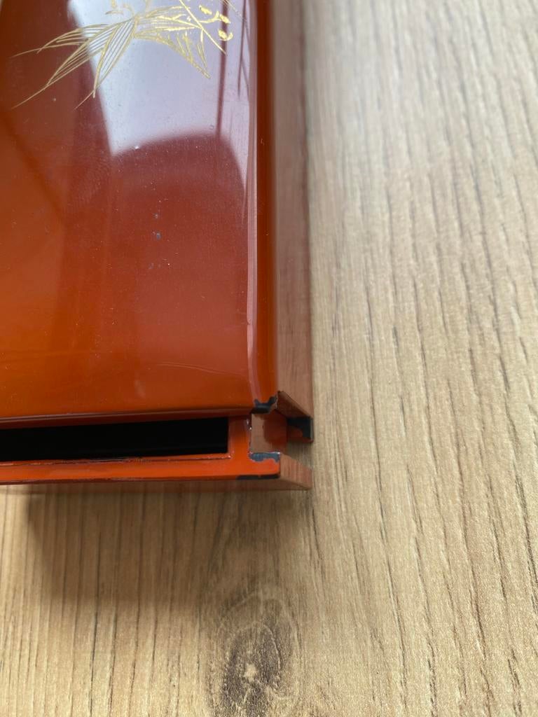 Lak doos met eetstokjes, Ophalen of Verzenden, Gebruikt, Overige materialen, Los bestek