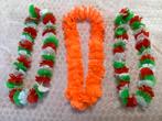 3 x Hawaï bloemenketting, bloemenkrans, koningsdag, Ophalen of Verzenden, Zo goed als nieuw, Versiering, Overige