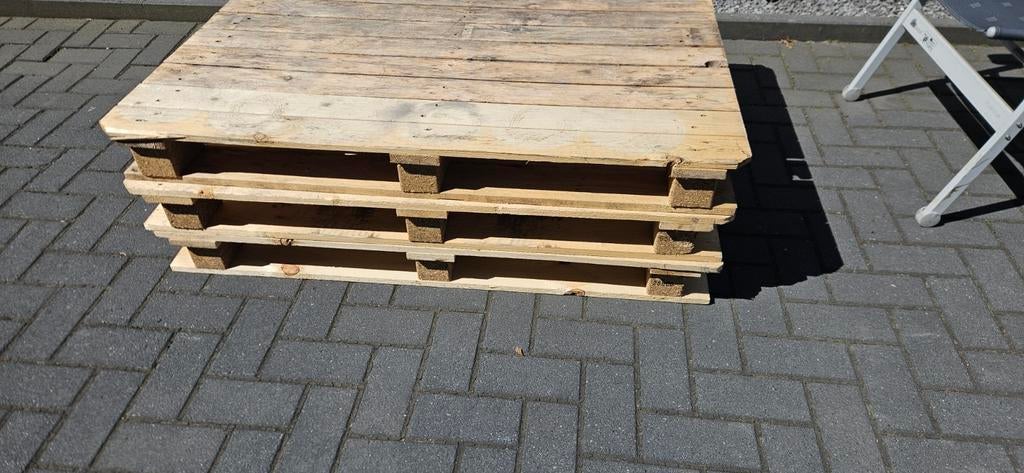 Vlonders voor camping , Dichte blokpallets 100x120, Ophalen, Zo goed als nieuw, Hout