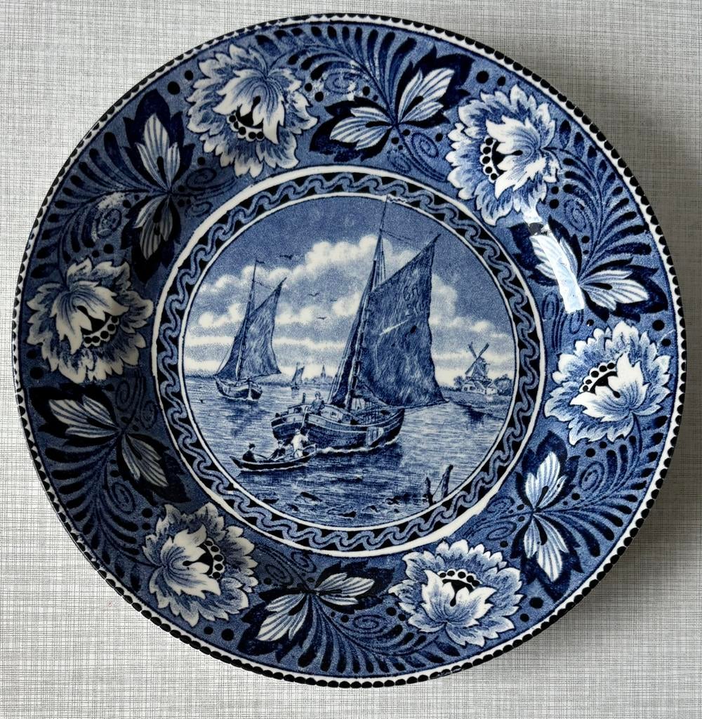 Wandbord ceramique Maastricht made in holland Delfs blauw, Ophalen of Verzenden