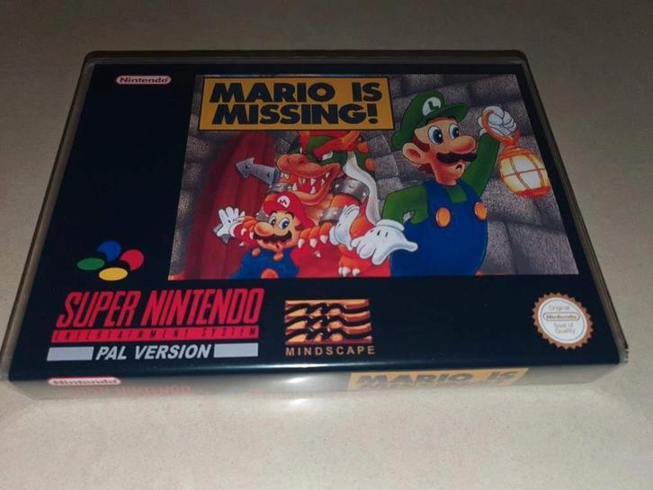 Mario Is Missing! SNES Game Case, Spelcomputers en Games, Games | Nintendo Super NES, Zo goed als nieuw, Avontuur en Actie, 1 speler