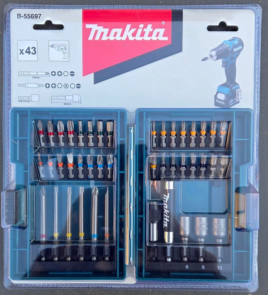 Makita bitset, Doe-het-zelf en Verbouw, Gereedschap | Boormachines, Ophalen of Verzenden, Nieuw