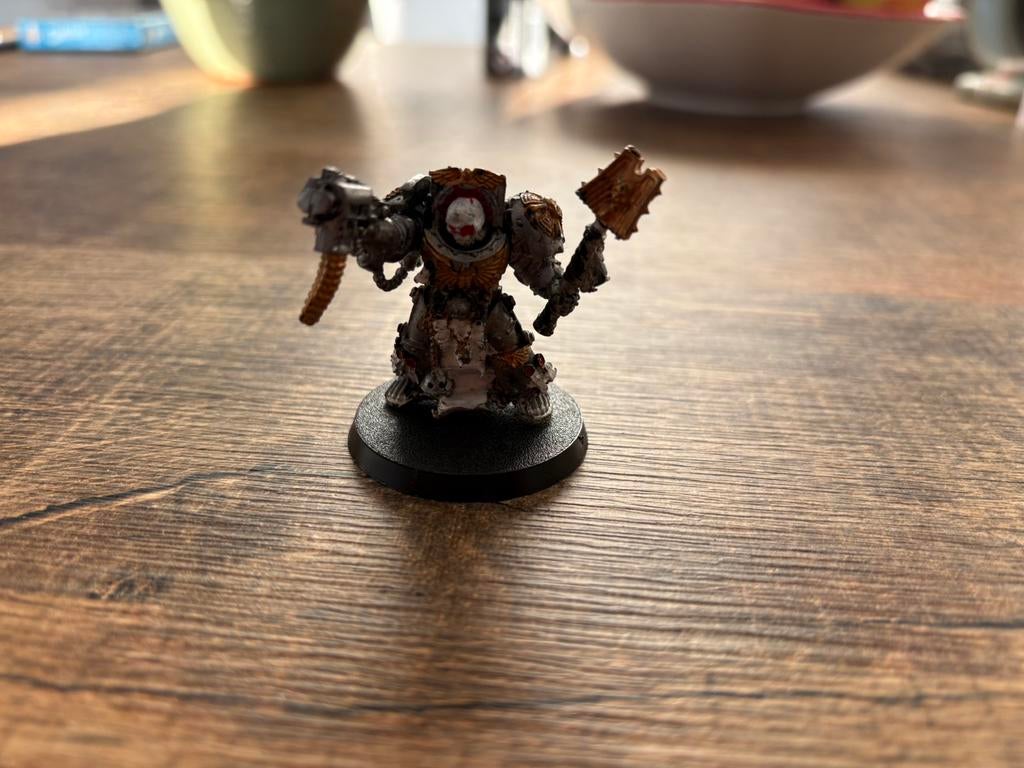 Wh40k Space Marine Chaplain (metal) OOP, Ophalen of Verzenden, Zo goed als nieuw, Warhammer 40000