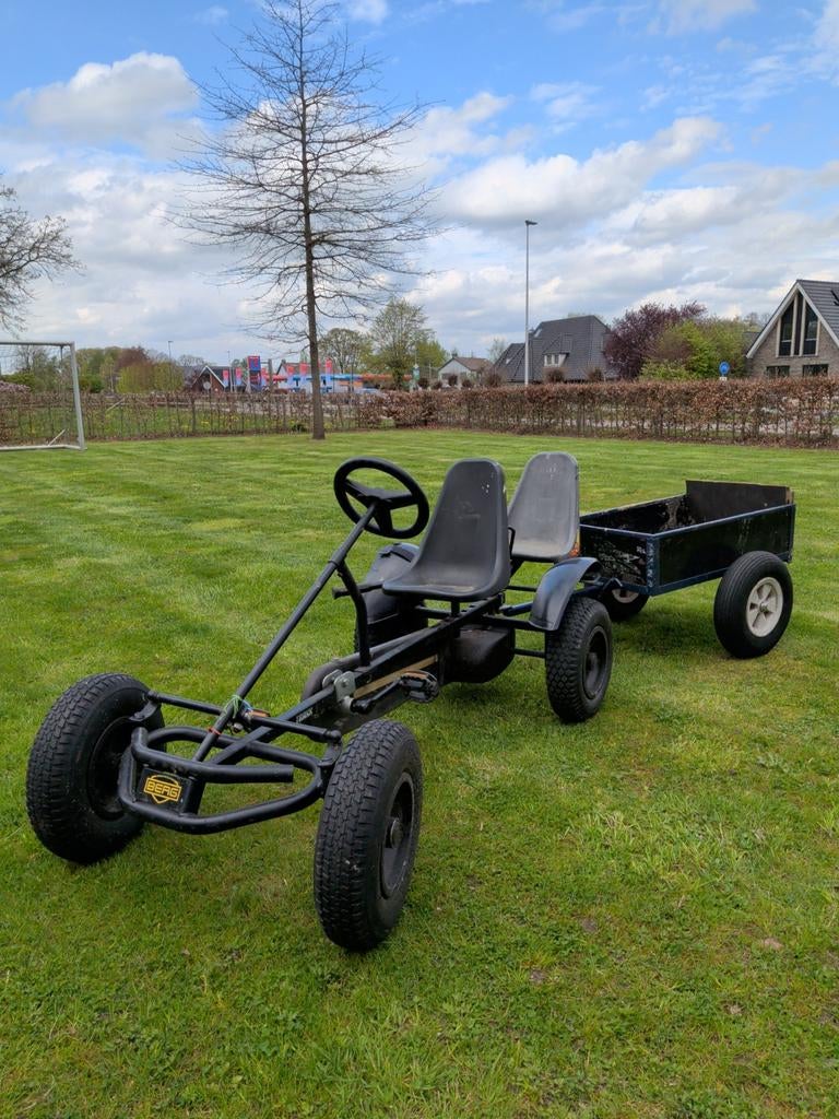 Berg skelter met vrijloop, aanhanger en extra zitje, Kinderen en Baby's, Speelgoed | Buiten | Skelters, Ophalen of Verzenden, Gebruikt