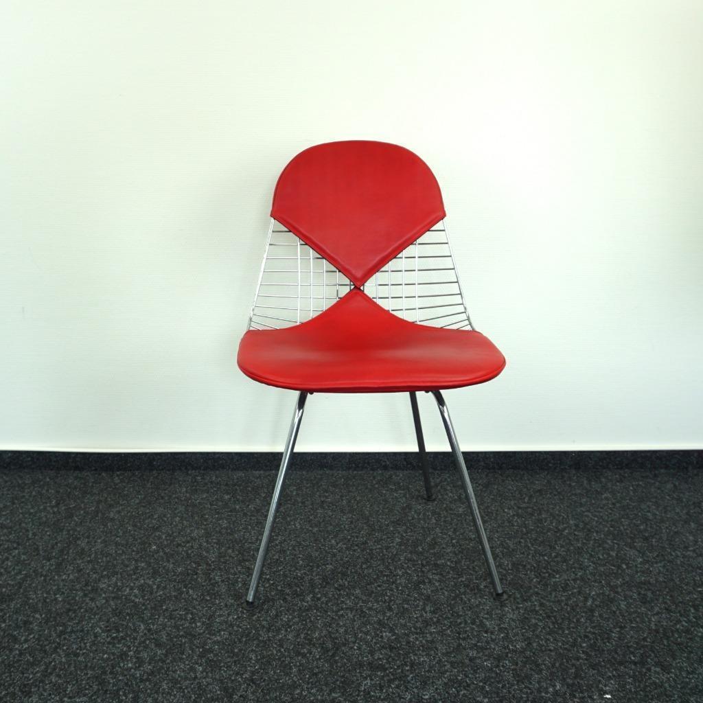 Vitra Eames Wire Chair DKX 2 | Designstoel | Rood, Gebruikt, -, -, Ophalen of Verzenden