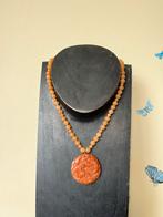 Aventurijn draak amulet beschermt vertrouwen moed voorspoed, Sieraden, Tassen en Uiterlijk, Kettingen, Nieuw, Oranje, Ophalen of Verzenden