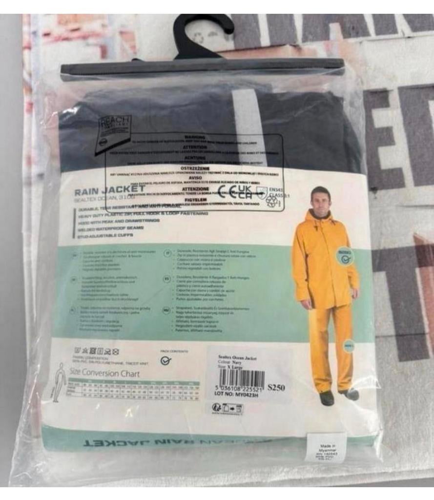 Portwest Sealtex ocean jack S250 Navy zeiljack regen jas XL, Nieuw, Ophalen of Verzenden, H, H