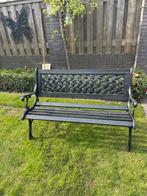 Gietijzeren tuinbank met eiken planken, Tuin en Terras, Tuinbanken, Ophalen, Gebruikt, Hout