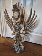 Balinees Houten Beeld: Vishnu op Garuda, Ophalen of Verzenden