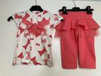 Leuke meisjes set - T-shirt en legging met tutu maat 98/104, Ophalen of Verzenden, Zo goed als nieuw, Meisje, Setje