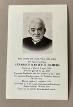 Bidprentje Gerardus Martinus Hamers (1886-1957), Ophalen of Verzenden, Bidprentje