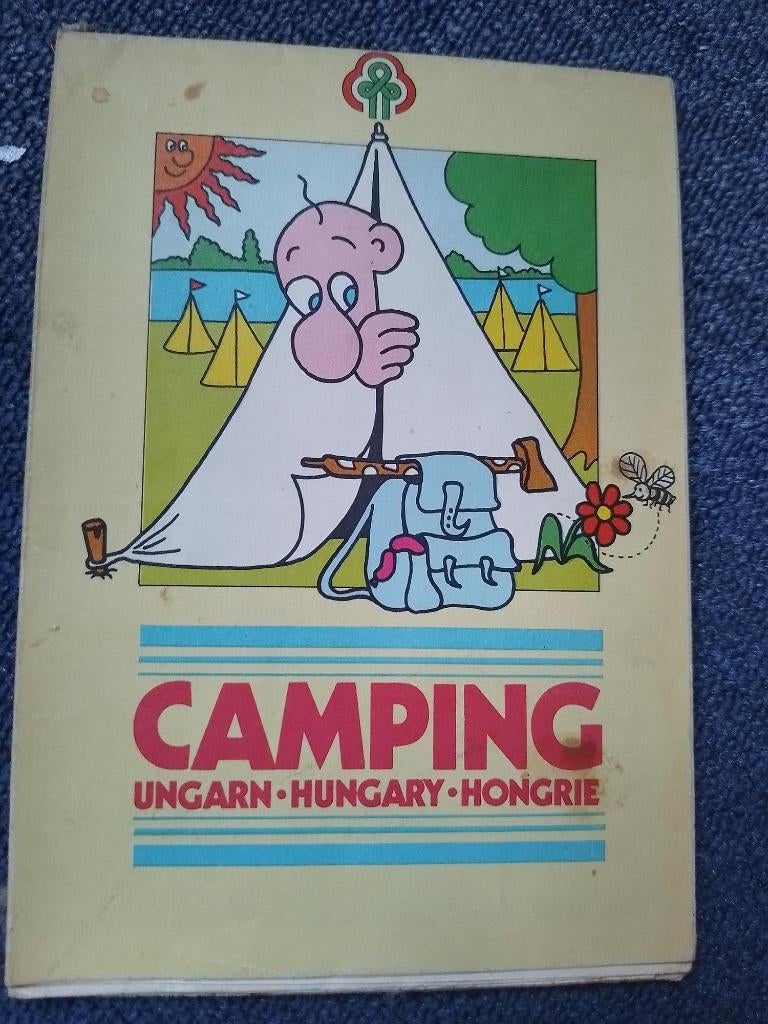 oude campingkaart Hongarije, Gelezen, Verzenden, Europa Overig, Landkaart