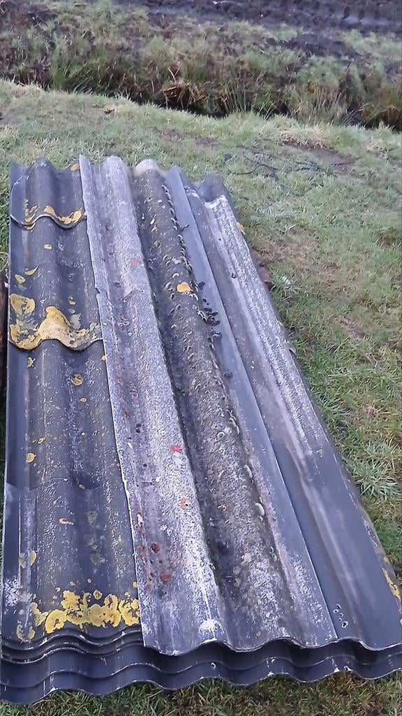 Golfplaten dakplaten, Doe-het-zelf en Verbouw, Dakpannen en Dakbedekking, Ophalen, Zwart, 15 m² of meer, Golfplaat