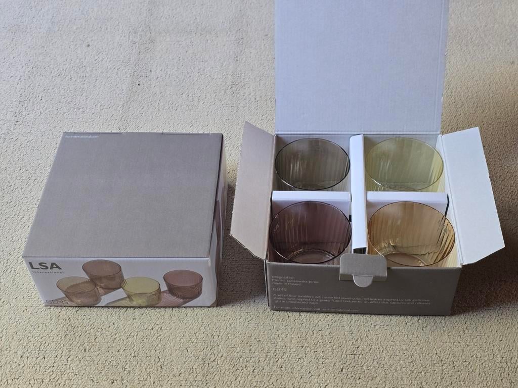 LSA International Gems Glazen Set - 8 Stuks, Huis en Inrichting, Keuken | Servies, Glas of Glazen, Nieuw, Ophalen of Verzenden