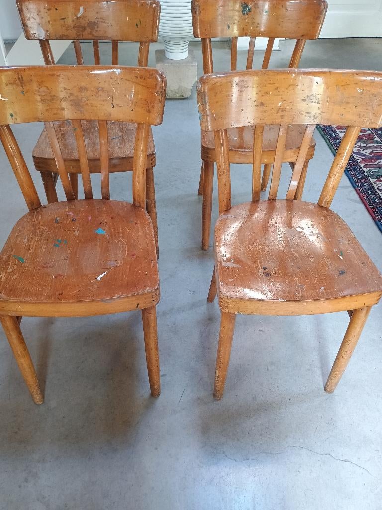 Cafe stoelen, Huis en Inrichting, Stoelen, Ophalen, Gebruikt, Bruin, Vintage