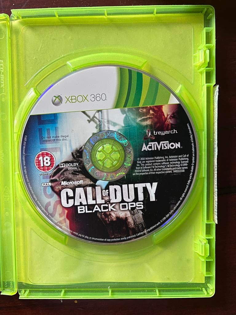 Call of Duty Black Ops Xbox 360 (niet origineel hoesje), Ophalen, Online, Gebruikt, Vanaf 18 jaar