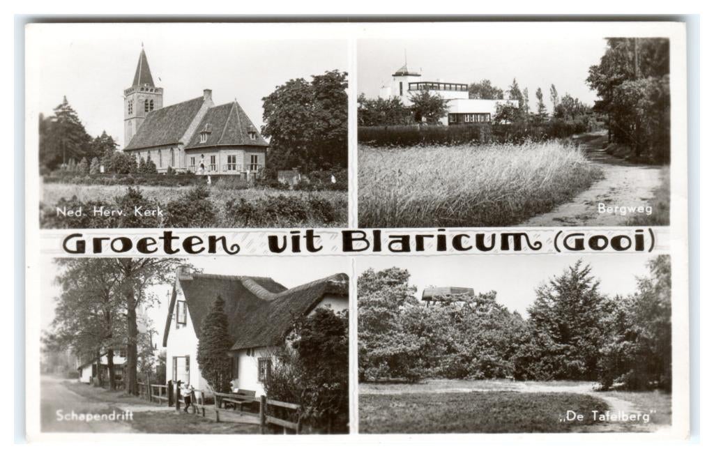 Blaricum, Groeten uit Blaricum, Verzenden, 1940 tot 1960, Gelopen, Noord-Holland