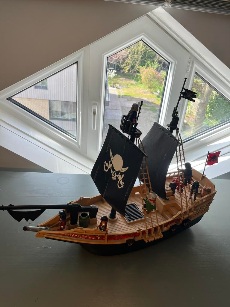 Mooi piratenschip van playmobil, Ophalen of Verzenden, Zo goed als nieuw