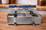 Dubbele Friteuse Catertech 2x 8 liter, Witgoed en Apparatuur, Frituurpannen, 4 liter of meer, Ophalen, Zo goed als nieuw, Duo-friteuse